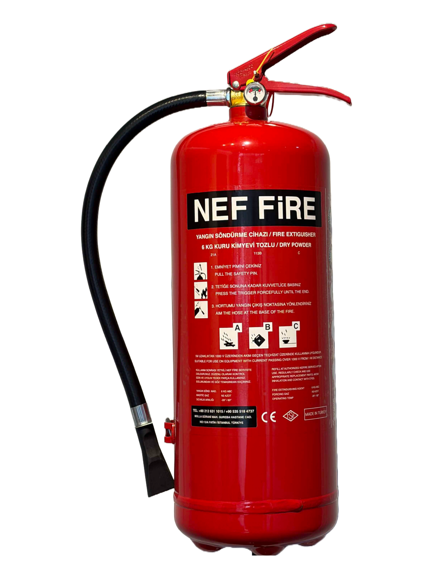 6 Kg Yangın Söndürme Tüpü